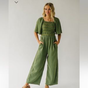 Smocked Jumpsuit XL